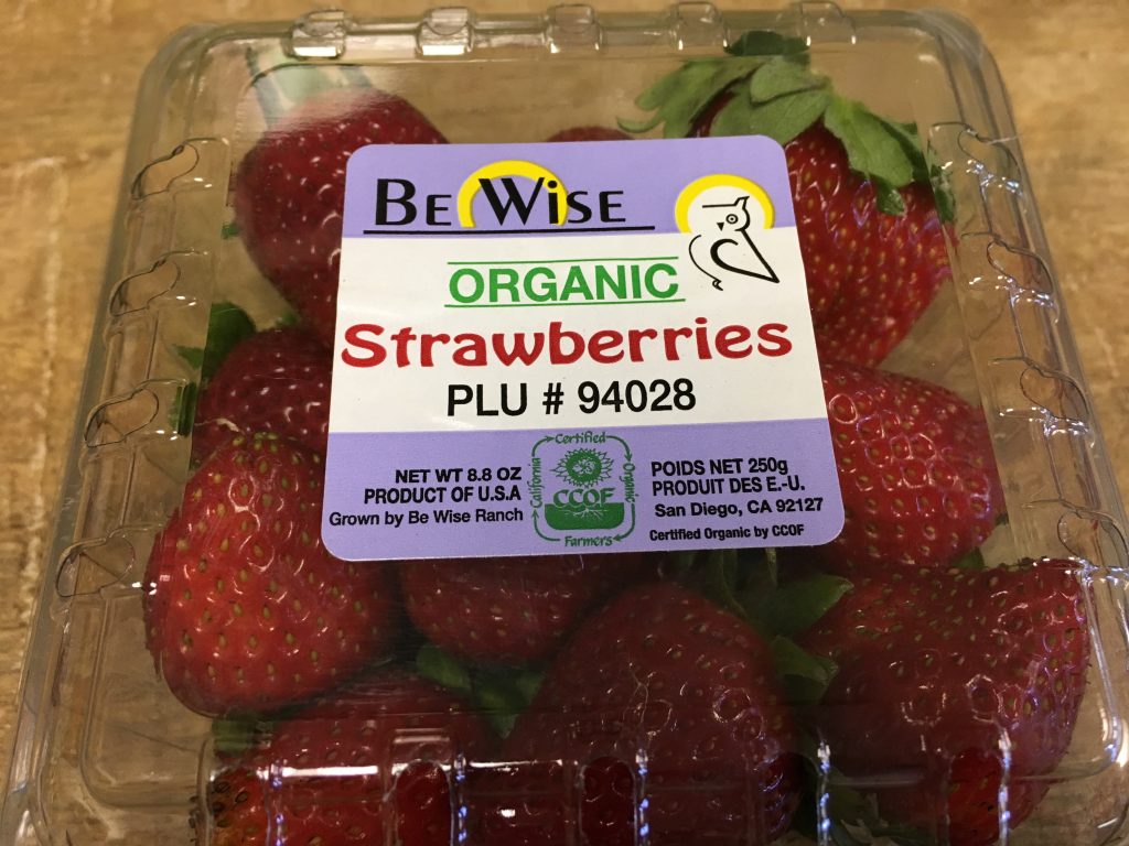 Organic strawberries from Be Wise Ranch - San Diego, CA - strawberry facts.