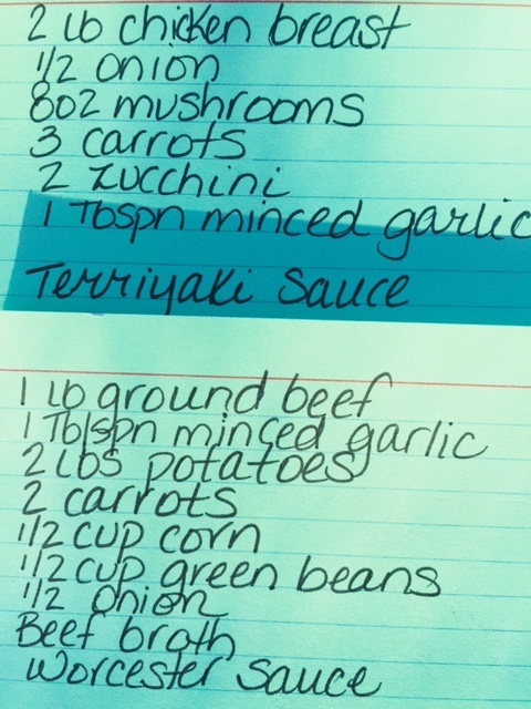 Back to school eating tips for parents / index card for each meal
